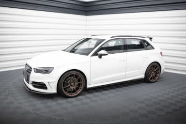 Накладки на пороги V.3 Maxton Audi S3 / A3 S-Line Sportback 8V / 8V Facelift - фото My Tuning Lab