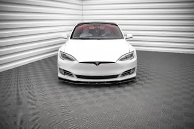 Передній сплітер Maxton V1 Tesla Model S рестайлінг (чорний глянець) - фото My Tuning Lab