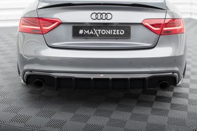Задня накладка Maxton Audi S5 / A5 S-Line 8T Facelift (версія з одинарними вихлопами з двох сторін) - фото My Tuning Lab