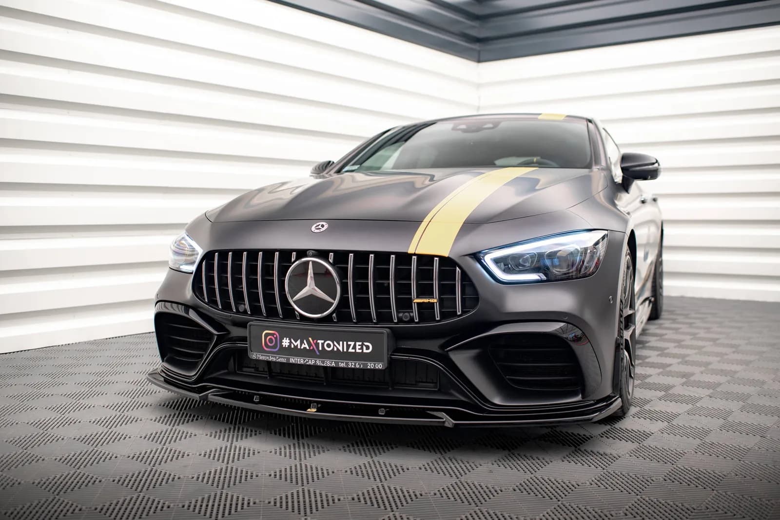 Передній сплітер V.3 Maxton Mercedes-AMG GT 63S 4 Door Coupe Aero X290 - фото My Tuning Lab