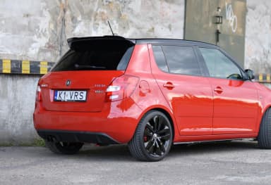 Продовження спойлера Maxton Skoda Fabia RS MK2 (чорний глянець) - фото My Tuning Lab