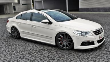 Передній сплітер Maxton Volkswagen Passat CC R36 R-Line дорестайлінг (чорний глянець) - фото My Tuning Lab