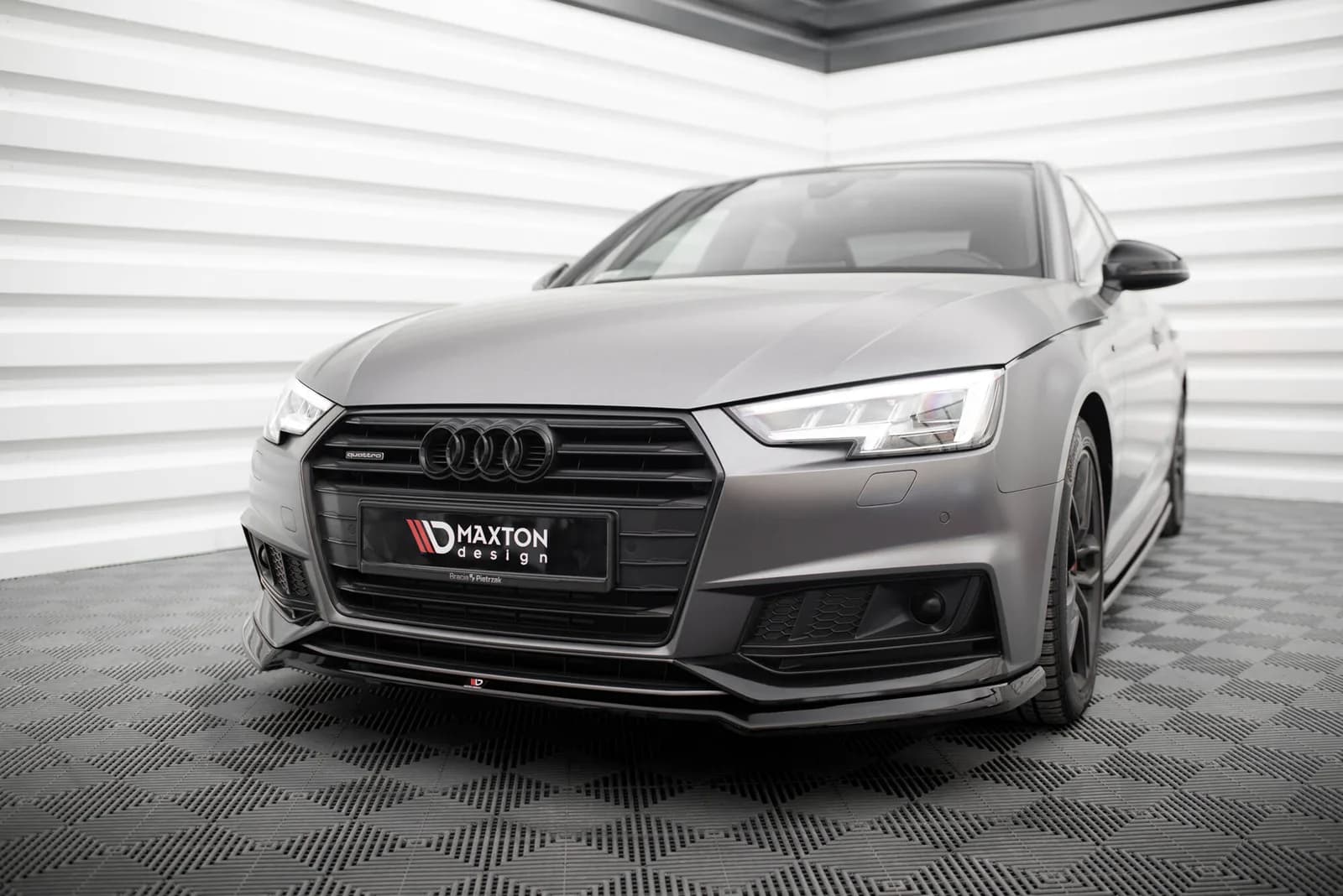 Передній сплітер V.4 Maxton Audi S4 / A4 S-Line B9 - фото My Tuning Lab
