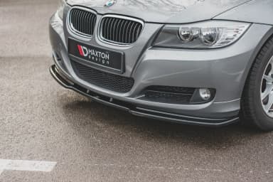 Передній сплітер Maxton V2 BMW 3 E90/E91 Facelift (чорний глянець) - фото My Tuning Lab