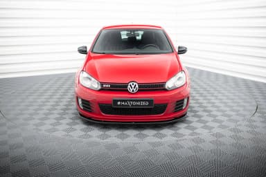 Передній сплітер Maxton Volkswagen Golf MK6 GTI V2 (чорний глянець) - фото My Tuning Lab