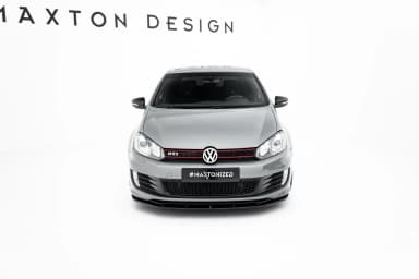 Передній сплітер Maxton Volkswagen Golf MK6 (do zderzaka przedniego 35th) V2 (чорний глянець) - фото My Tuning Lab