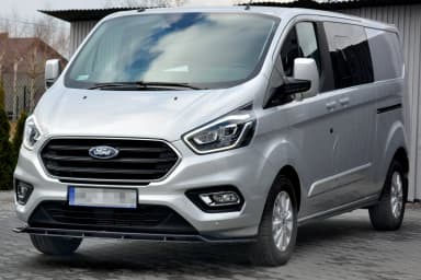Накладки на пороги Maxton Ford Transit Custom MK1 Facelift 2018 (чорний глянець) - фото My Tuning Lab