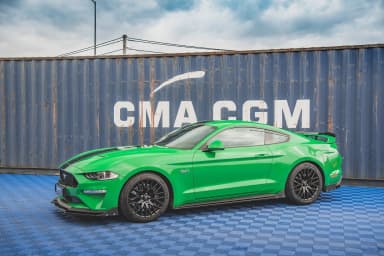Накладки на пороги + Flaps Maxton Ford Mustang GT Mk6 Facelift - фото My Tuning Lab