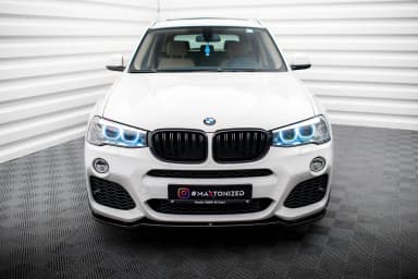 Передній сплітер Maxton BMW X3 F25 M-пакет рестайлінг (чорний глянець) - фото My Tuning Lab