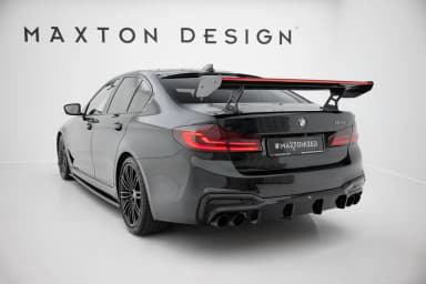 Karbonowy Spoiler Z Wewnętrznymi Wspornikami + LED Maxton BMW 5 / M5 Sedan G30 / F90 - фото My Tuning Lab
