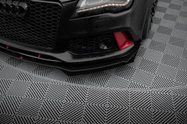 Передній сплітер Street Pro + Flaps Maxton Audi A7 RS7 Look C7 - фото My Tuning Lab