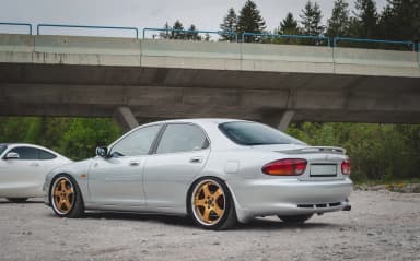 Накладки на пороги Maxton Mazda Xedos 6 (чорний глянець) - фото My Tuning Lab