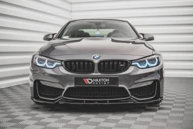 Передній сплітер Maxton BMW M4 F82 (чорний глянець) - фото My Tuning Lab