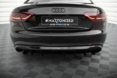 Задня накладка Maxton Audi A5 Coupe / Cabrio S-Line 8T (версія з одинарними вихлопами з двох сторін) - фото My Tuning Lab
