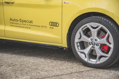 Накладки на пороги Maxton Audi A1 S-Line GB (чорний глянець) - фото My Tuning Lab