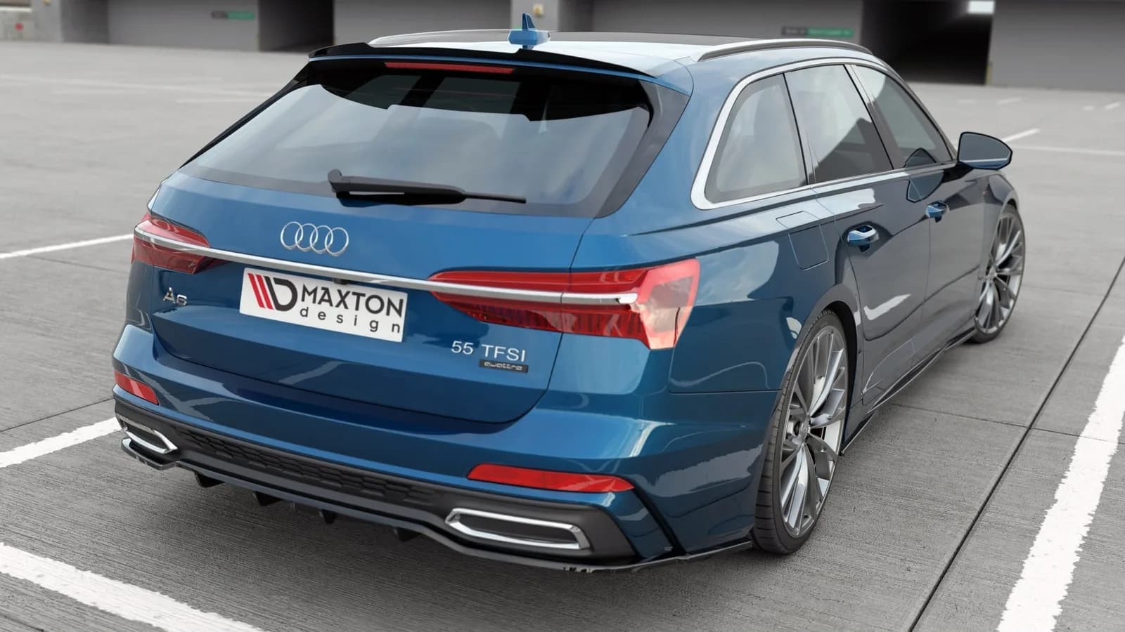 Задній сплітер (Z Dyfuzorem) Maxton Audi A6 S-Line C8 - фото My Tuning Lab