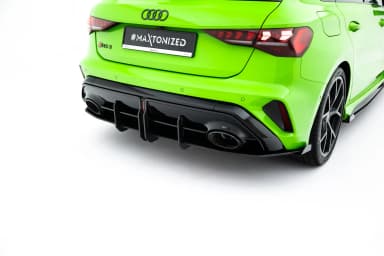 Задній дифузор Street Pro + Flaps Maxton Audi RS3 Sportback 8Y Facelift - фото My Tuning Lab