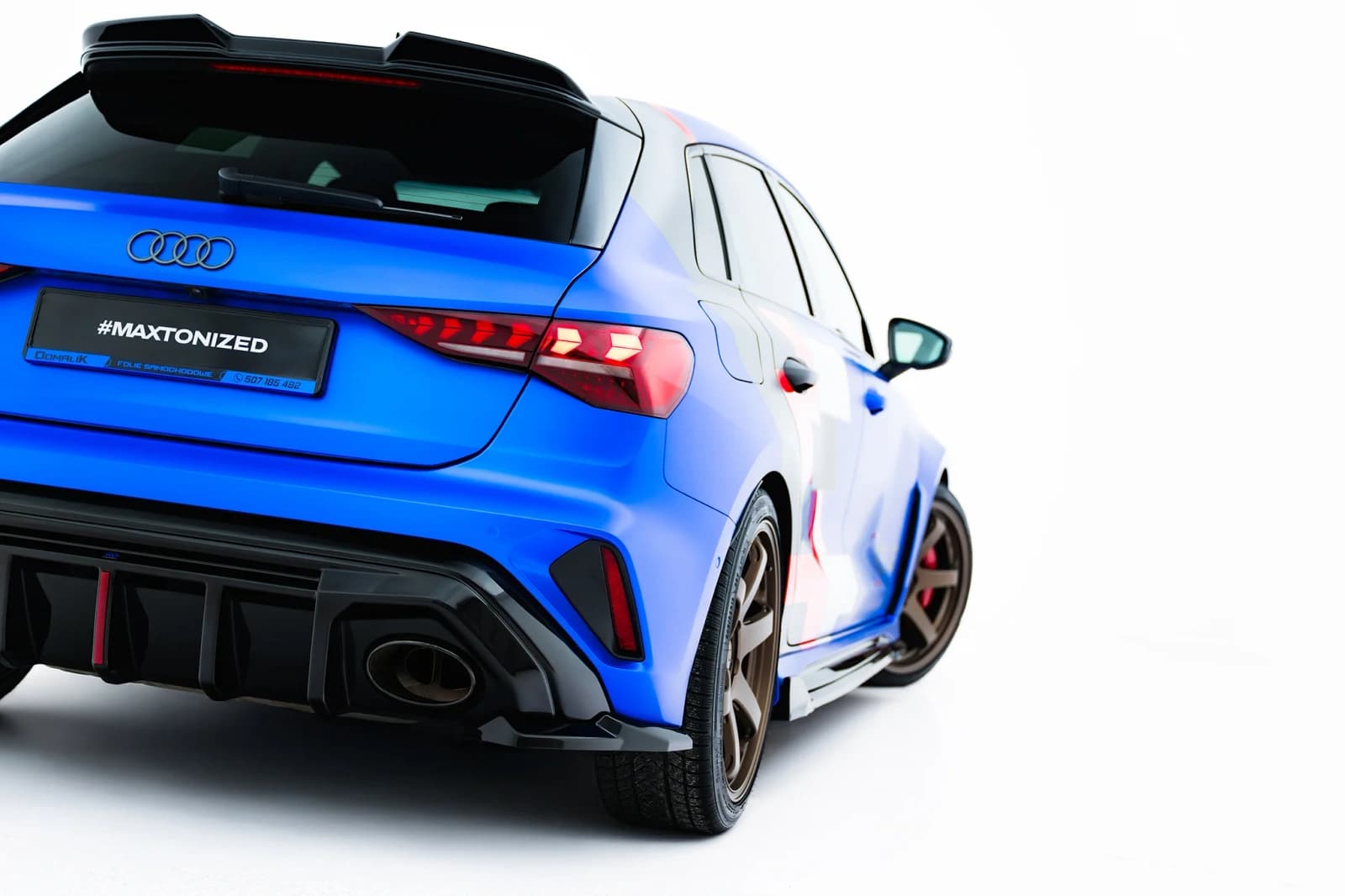 Задні сплітери Boczne V.1 Maxton Audi RS3 Sportback 8Y Facelift - фото My Tuning Lab