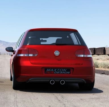 Задній дифузор Maxton Volkswagen Golf MK5 R32 Look do Volkswagen Golf MK6 (чорний глянець) - фото My Tuning Lab