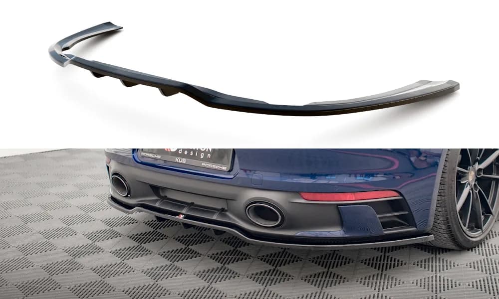 Задній центральний сплітер з дифузором V.1 Maxton Porsche 911 Carrera Aero / Carrera GTS 992 - фото My Tuning Lab