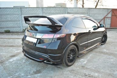 Задні сплітери boczne Maxton Honda Civic VIII Type-S/R (чорний глянець) - фото My Tuning Lab