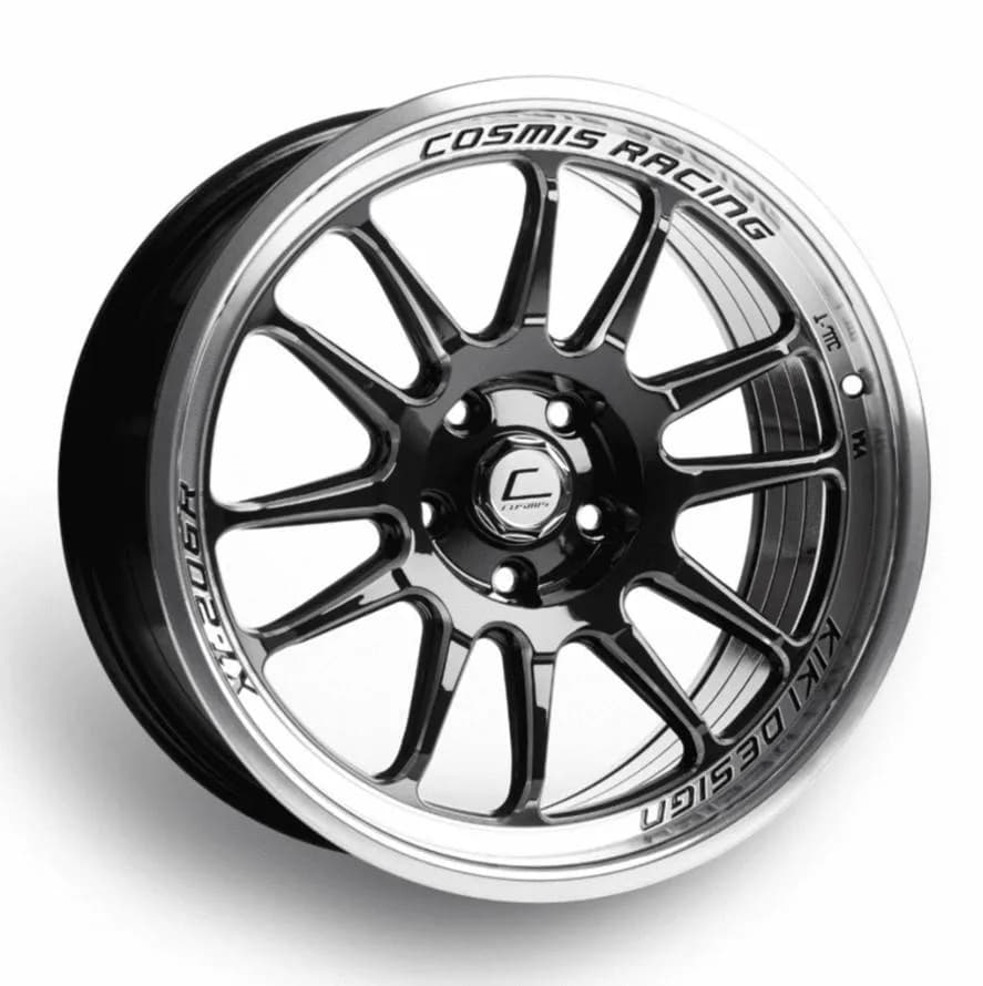 Легкосплавний диск Cosmis XT-206R FF 18x9,5 ET38 5x114,3 чорний з фрезерованим кантом, спиці - фото My Tuning Lab