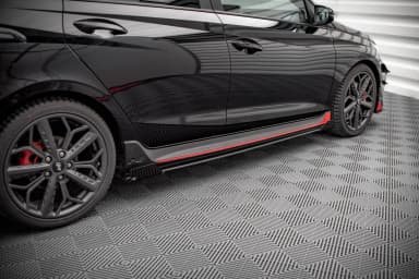 Накладки на пороги Street Pro + Flaps Maxton Hyundai I20 N Mk3 - фото My Tuning Lab