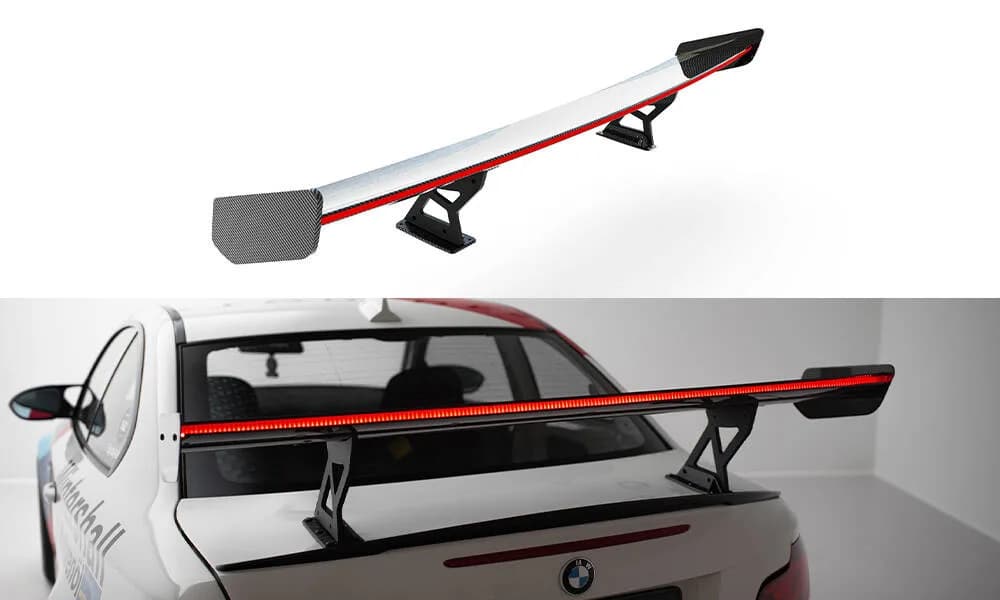 Karbonowy Spoiler Z Wewnętrznymi Wspornikami V.1 + LED Maxton BMW 1 M E82 - фото My Tuning Lab