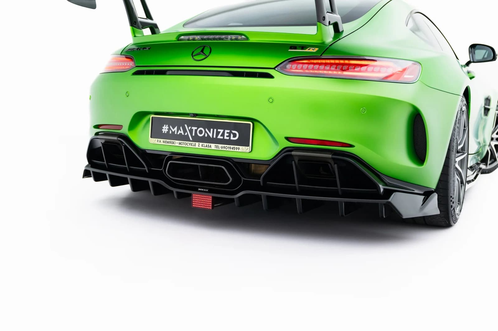 Задній сплітер (Z Dyfuzorem) + LED Maxton Mercedes-AMG GT R C190 Facelift - фото My Tuning Lab
