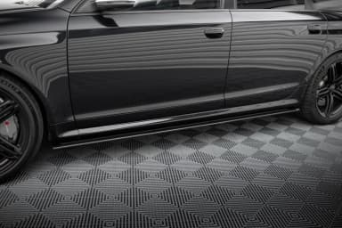 Накладки на пороги Street Pro Maxton Audi RS6 Avant C6 - фото My Tuning Lab