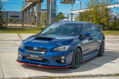 Передній сплітер Maxton V4 Subaru WRX STI (чорний глянець) - фото My Tuning Lab