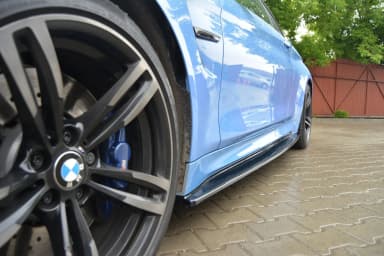 Накладки на пороги Maxton BMW M4 F82 (чорний глянець) - фото My Tuning Lab