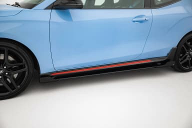 Накладки на пороги Street Pro + Flaps Maxton Hyundai Veloster N Mk2 - фото My Tuning Lab