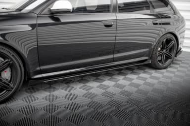 Накладки на пороги Street Pro + Flaps Maxton Audi RS6 Avant C6 - фото My Tuning Lab