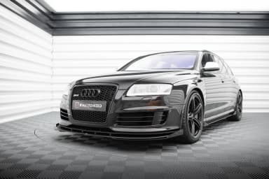 Передній сплітер Street Pro + Flaps Maxton Audi RS6 Avant C6 - фото My Tuning Lab