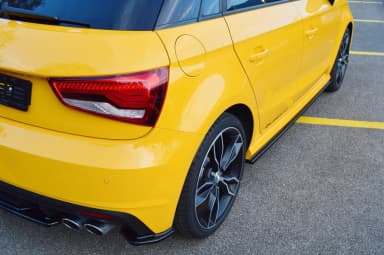 Накладки на пороги Maxton Audi S1 8X (чорний глянець) - фото My Tuning Lab