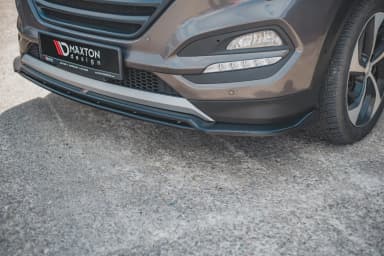 Передній сплітер Maxton Hyundai Tucson MK3 (чорний глянець) - фото My Tuning Lab