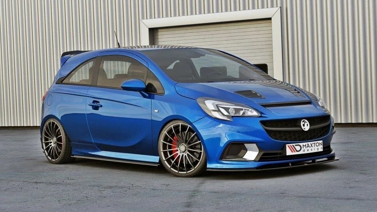 Передній сплітер Maxton Opel Corsa E OPC / VXR (чорний глянець) - фото My Tuning Lab