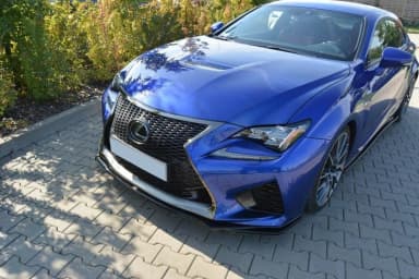 Передній сплітер Maxton V1 Lexus RC F (чорний глянець) - фото My Tuning Lab