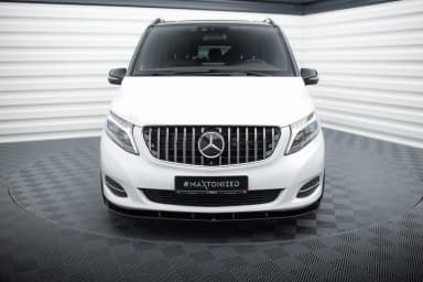Przedni splitter Maxton V2 Mercedes V-Class W447 (чорний глянець) - фото My Tuning Lab