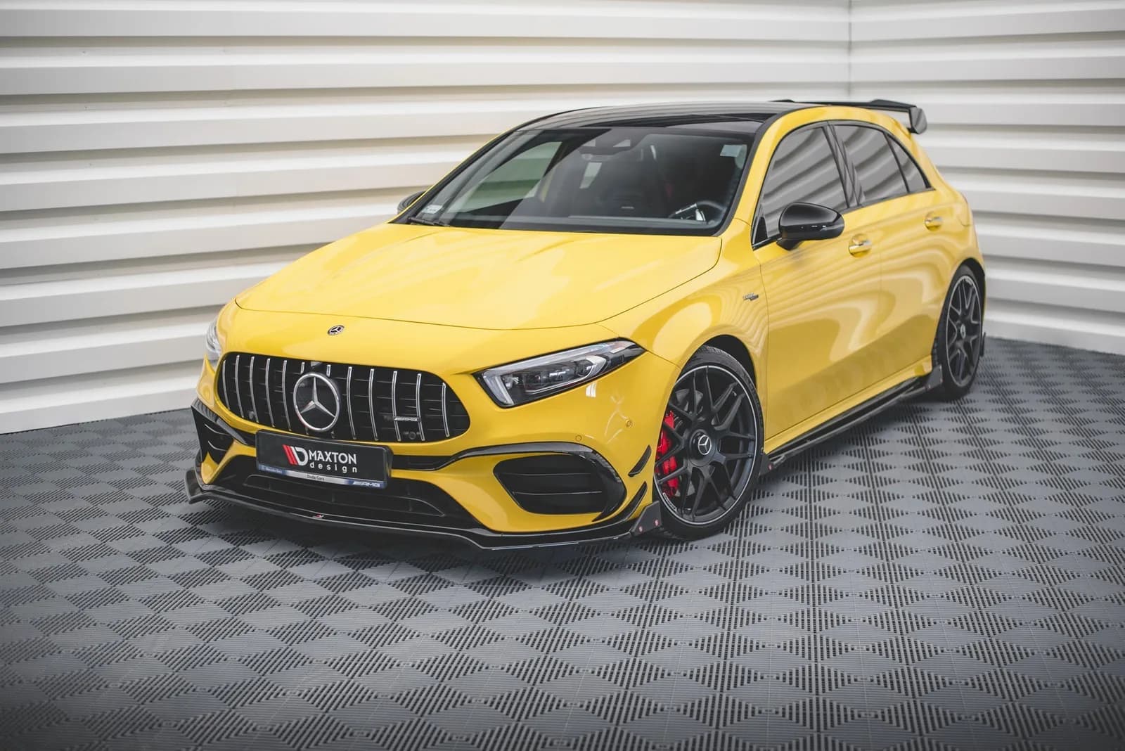 Передній сплітер V.3 + Flaps Maxton Mercedes-AMG A 45 S Aero Pack W177 - фото My Tuning Lab