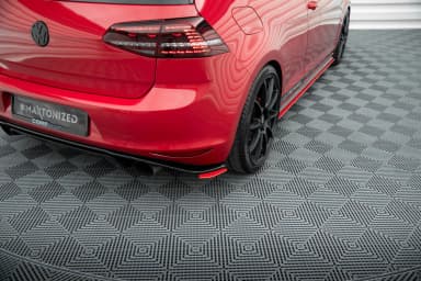 Задні сплітери boczne Maxton Volkswagen Golf MK7 GTI Clubsport (червоний) - фото My Tuning Lab
