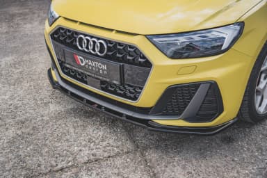 Передній сплітер Maxton V1 Audi A1 S-Line GB (чорний глянець) - фото My Tuning Lab