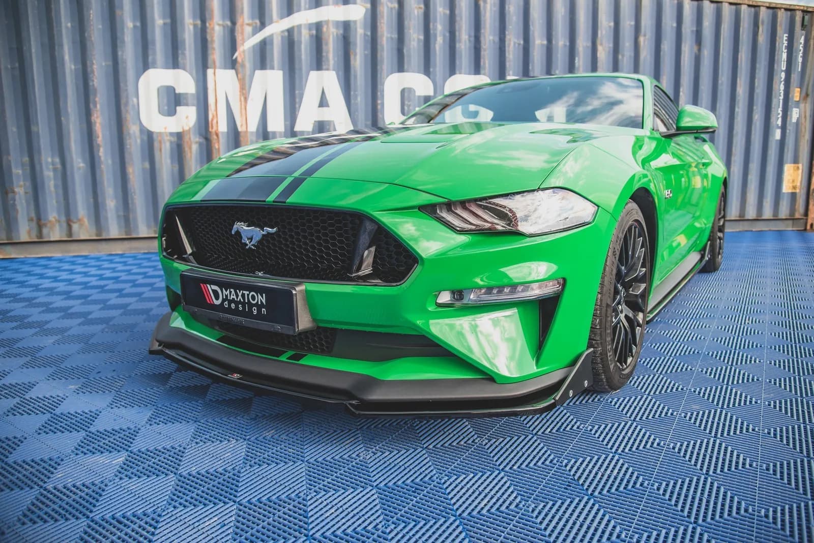 Передній сплітер V.2 + Flaps Maxton Ford Mustang GT Mk6 Facelift - фото My Tuning Lab