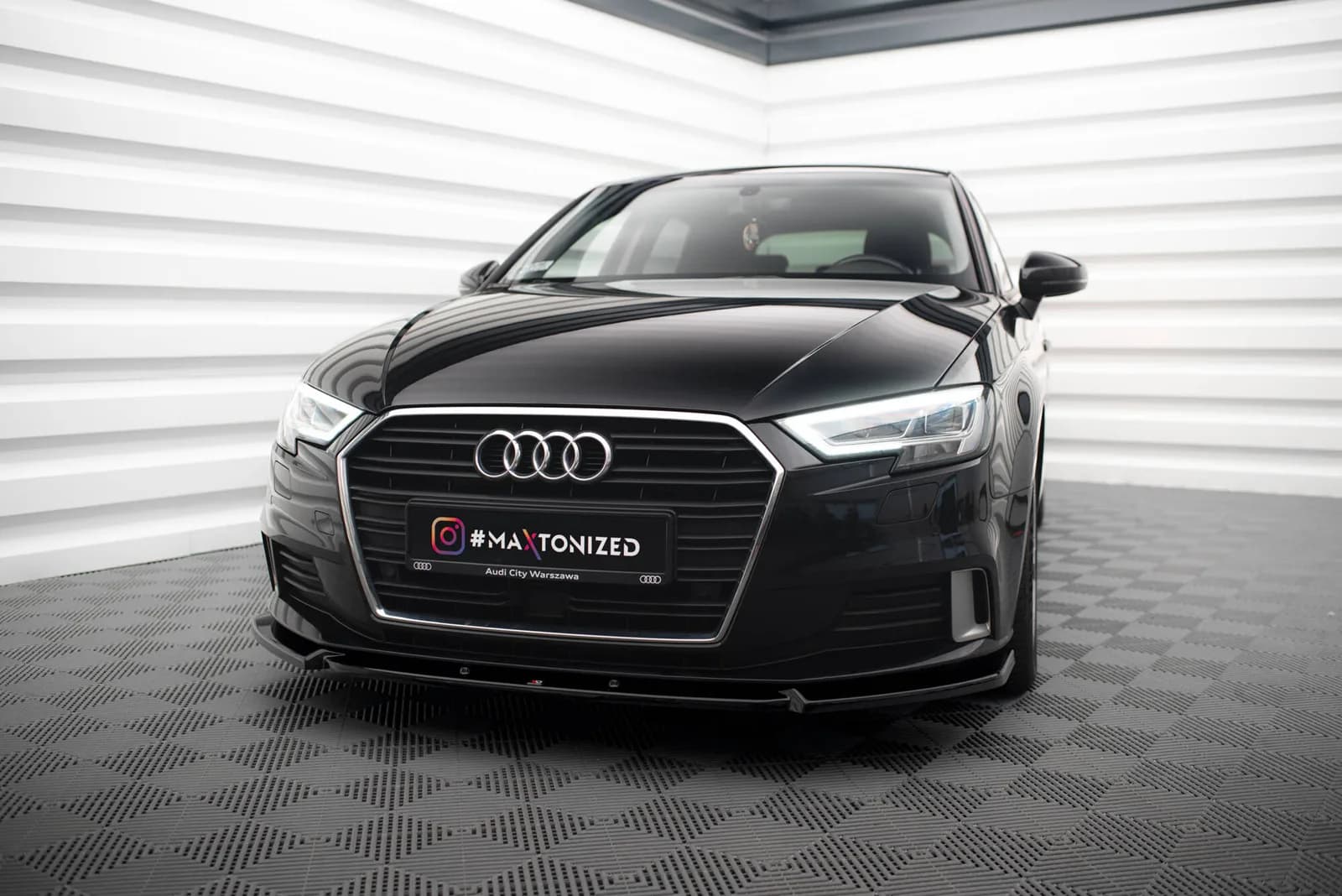 Передній сплітер V.1 Maxton Audi A3 Sportback 8V Facelift - фото My Tuning Lab
