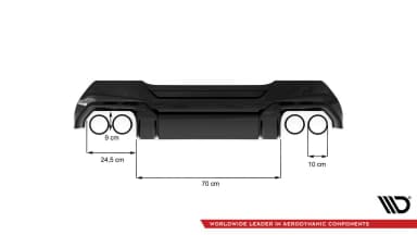 Задня накладка V.2 + Вихлоп Milltek Sport Maxton BMW 1 F40 M135i - фото My Tuning Lab