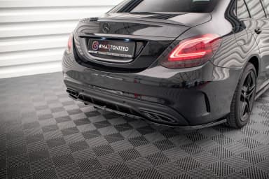 Задній сплітер (Z Dyfuzorem) Maxton Mercedes-Benz C AMG-Line W205 Facelift - фото My Tuning Lab