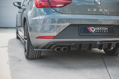 Задні сплітери boczne Maxton Seat Leon MK3 FR Facelift (чорний глянець) - фото My Tuning Lab