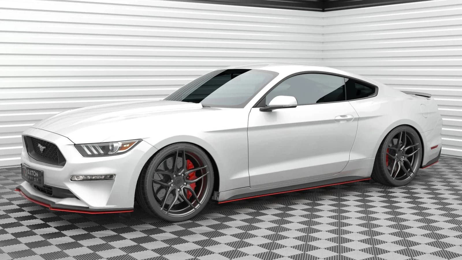 Накладки на пороги V.2 Maxton Ford Mustang Mk6 Facelift - фото My Tuning Lab