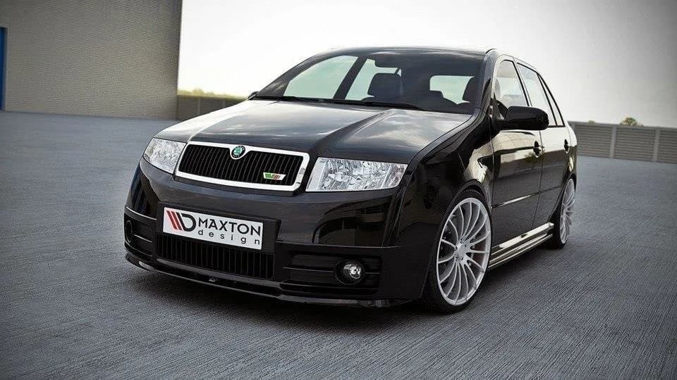 Передній сплітер Maxton Skoda Fabia RS MK1 (чорний глянець) - фото My Tuning Lab